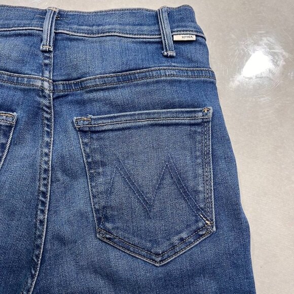 NEW MOTHER The Hustler Ankle Fray Jeans Grasping At Straws Size 26 - Picture 7 of 14